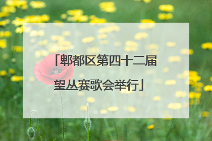 郫都区第四十二届望丛赛歌会举行