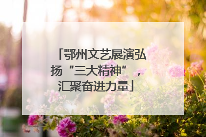 鄂州文艺展演弘扬“三大精神”，汇聚奋进力量