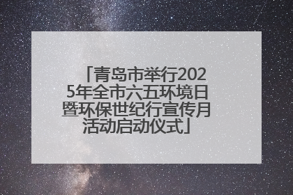 青岛市举行2025年全市六五环境日暨环保世纪行宣传月活动启动仪式