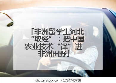非洲留学生河北“取经”：把中国农业技术“译”进非洲田野
