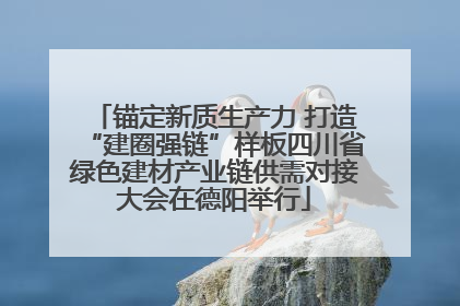 锚定新质生产力 打造“建圈强链”样板四川省绿色建材产业链供需对接大会在德阳举行