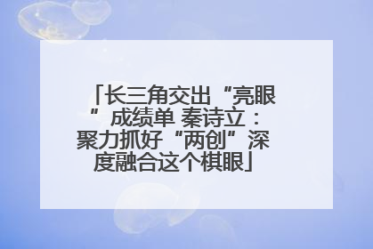 长三角交出“亮眼”成绩单 秦诗立：聚力抓好“两创”深度融合这个棋眼