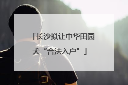 长沙拟让中华田园犬“合法入户”