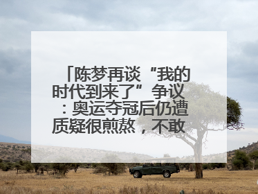陈梦再谈“我的时代到来了”争议：奥运夺冠后仍遭质疑很煎熬，不敢再这么说了