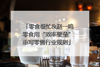 零食很忙&赵一鸣零食用“效率壁垒”重写零售行业规则