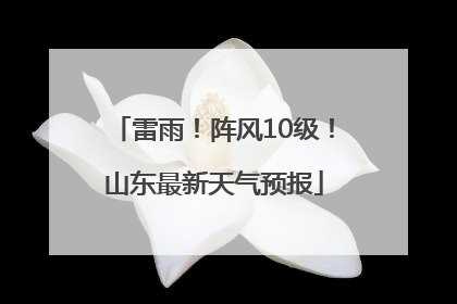 雷雨！阵风10级！山东最新天气预报