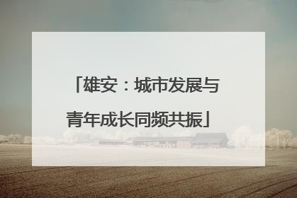 雄安：城市发展与青年成长同频共振