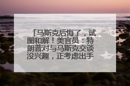 马斯克后悔了，试图和解！美官员：特朗普对与马斯克交谈没兴趣，正考虑出手此前买的红色特斯拉！特斯拉股价巨震