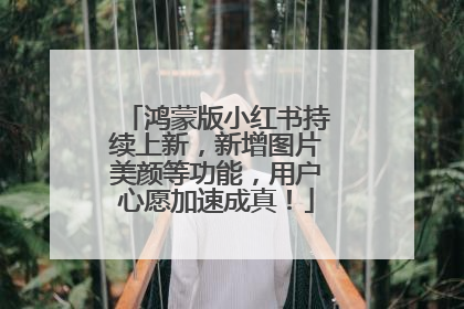 鸿蒙版小红书持续上新，新增图片美颜等功能，用户心愿加速成真！