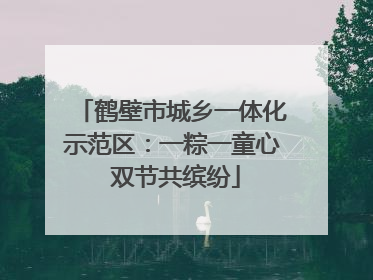 鹤壁市城乡一体化示范区：一粽一童心 双节共缤纷