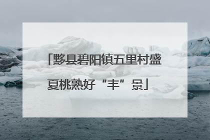 黟县碧阳镇五里村盛夏桃熟好“丰”景