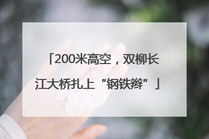 200米高空，双柳长江大桥扎上“钢铁辫”
