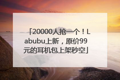 20000人抢一个！Labubu上新，原价99元的耳机包上架秒空
