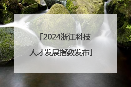 2024浙江科技人才发展指数发布