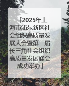 2025年上海市浦东新区社会组织高质量发展大会暨第二届长三角社会组织高质量发展峰会成功举办
