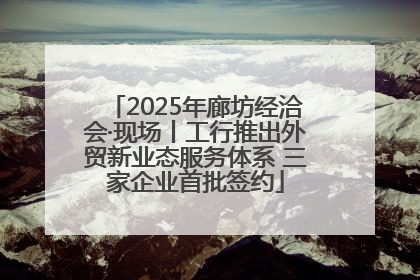 2025年廊坊经洽会·现场丨工行推出外贸新业态服务体系 三家企业首批签约