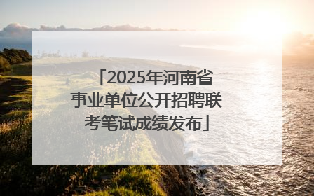 2025年河南省事业单位公开招聘联考笔试成绩发布