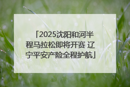 2025沈阳和河半程马拉松即将开赛 辽宁平安产险全程护航