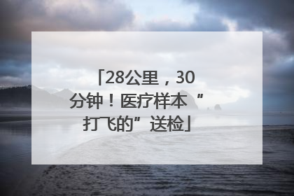 28公里，30分钟！医疗样本“打飞的”送检