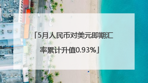 5月人民币对美元即期汇率累计升值0.93%