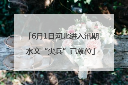 6月1日河北进入汛期 水文“尖兵”已就位