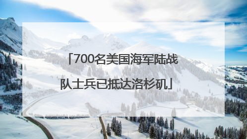 700名美国海军陆战队士兵已抵达洛杉矶